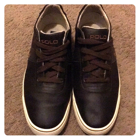 Polo Ralph Lauren Other - Polo Ralph Lauren Hanford Brown leather sneakers